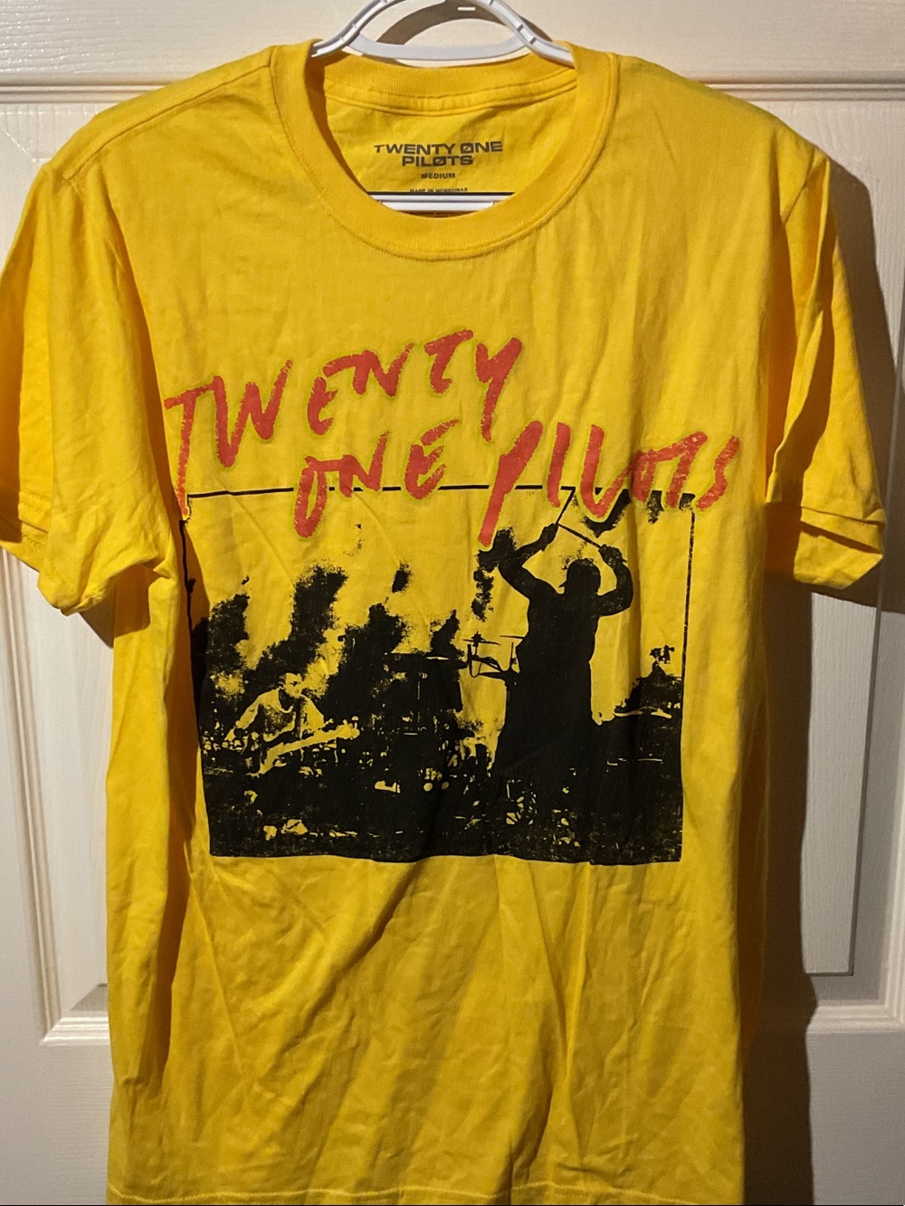 Twenty One Pilots Yellow Graphic Short-Sleeve Band Tee